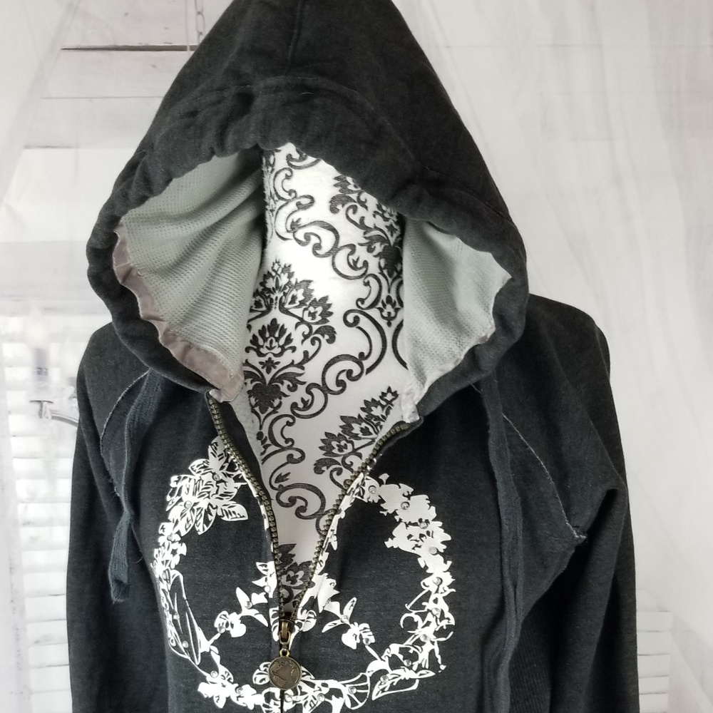Free Planet sz Small S‎ zip up hoodie sweatshirt